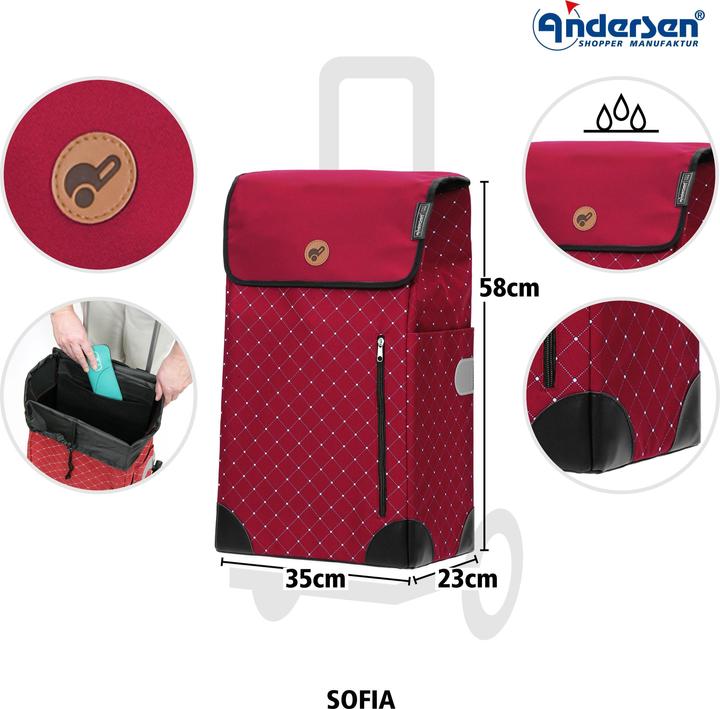 Image du produit Andersen Chariot de courses Treppensteiger Scala Shopper Sofia 58 cm