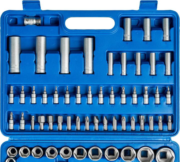 Actual product image tectake Steckschlüsselsatz (1/4", 1/2", 4 mm, 4.5 mm, 5 mm, 5.5 mm, 6 mm, 7 mm, 8 mm, 9 mm, 10 mm, 11 mm, 12 mm, 13 mm, 14 mm, 15 mm, 16 mm, 17 mm, 18 mm, 19 mm, 20 mm, 21 mm, 22 mm, 23 mm, 24 mm, 27 mm, 30 mm, 32 mm)