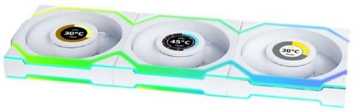 Immagine prodotto Lian-Li UNI FAN SL Wireless LCD Lüfter, ARGB, PWM, 3er-Pack inkl. Controller - 120 mm, weiss (120 mm, 3 x)