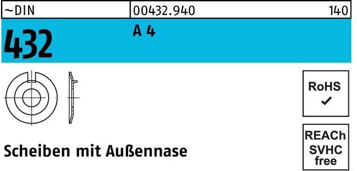 Actual product image Flat washer DIN 432 m.Aussennase