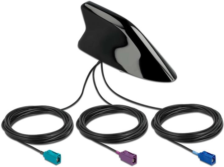 Produktbild Delock Shark Fin Antenne mit LTE + WLAN + GNSS Multiband (GPS, WLAN)
