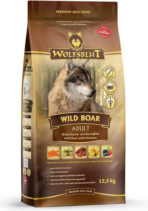 Produktbild Wolfsblut Wildschwein mit Kartoffel (12.5kg) (Adult, 1 Stk., 12500 g)