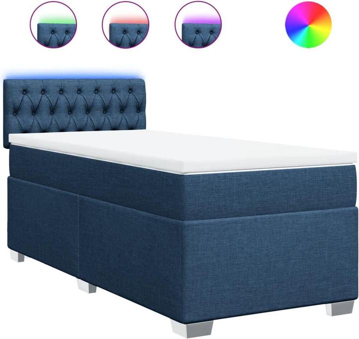 Produktbild VidaXL Bo x springbett mit Matratze 90 x 200 cm Stoff (90 x 200 cm, 90 x 200 cm)