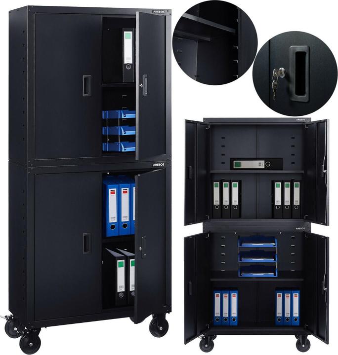 Immagine prodotto Arebos Aktenschrank (180 x 90 x 40 cm)