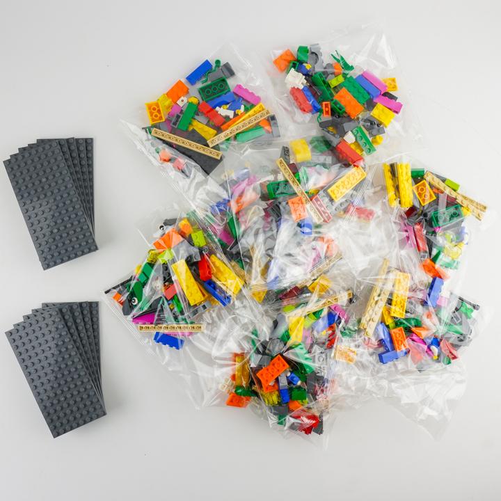 Immagine prodotto LEGO SERIOUS PLAY Set 10 Packs und 10 8x16 Platten Dunkelgrau - NEU! Teile 20x