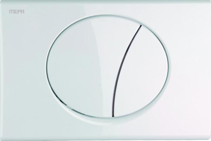 Produktbild MEFA Mepa Betätigungsplatte Toilette MEPAsun weiss 2-Mengen Typ A31/B31 245x165 mm