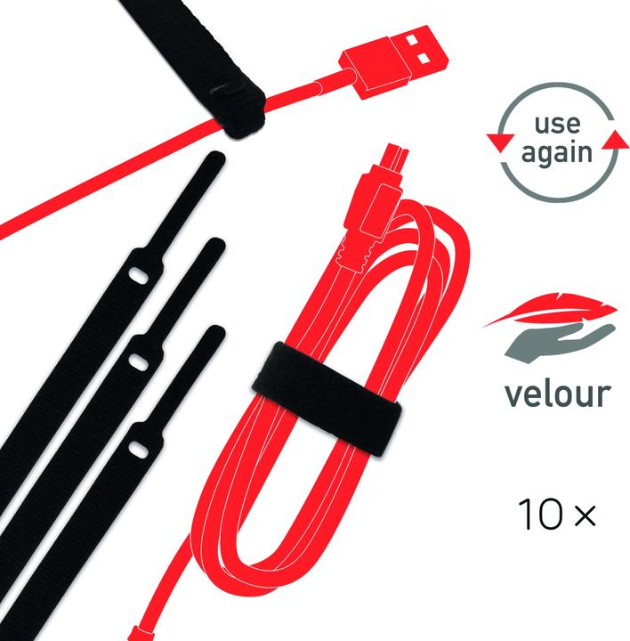 Actual product image Label-the-cable LTC Basic Straps (Velcro cable ties, 170 mm, 10 pcs.)
