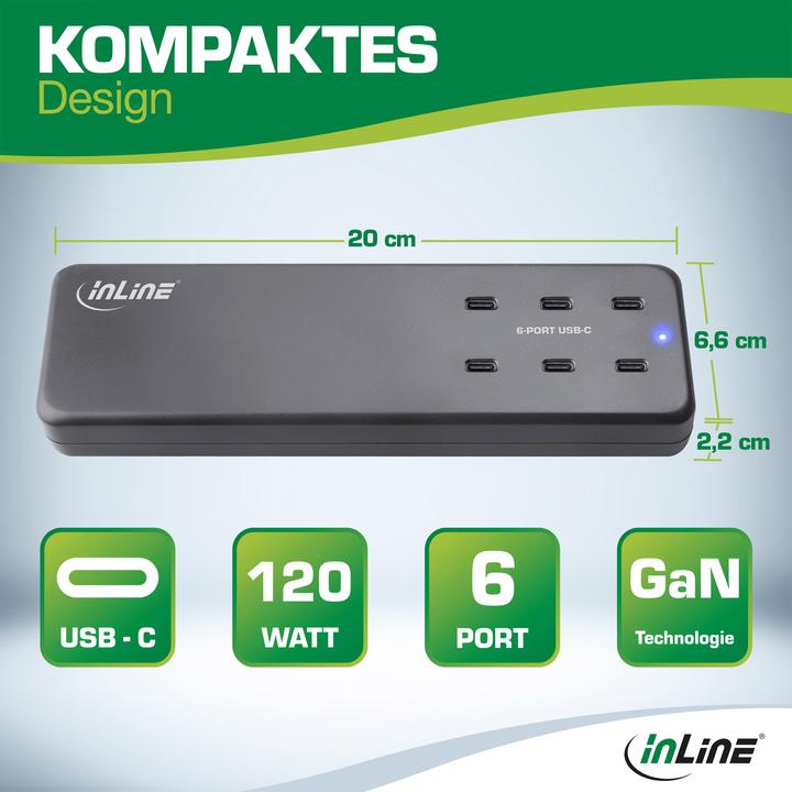 Immagine prodotto InLine Alimentazione multiporta (120 W)