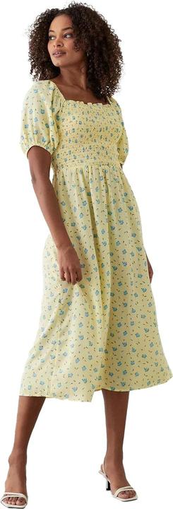Actual product image Dorothy Perkins Womens/Ladies Ditsy Print Shirred Midi Dress (34 D)