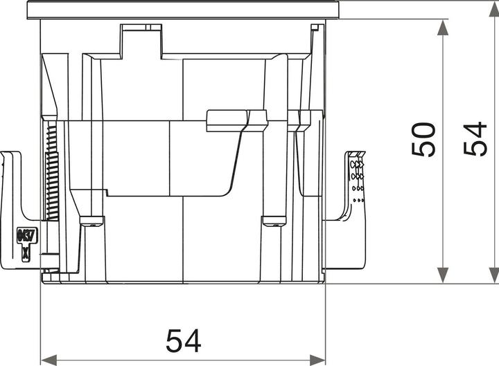 Produktbild Evoline One Einbau Steckdose mit Drehdeckel ø 59 mm 230V,Edelstahl schwarz