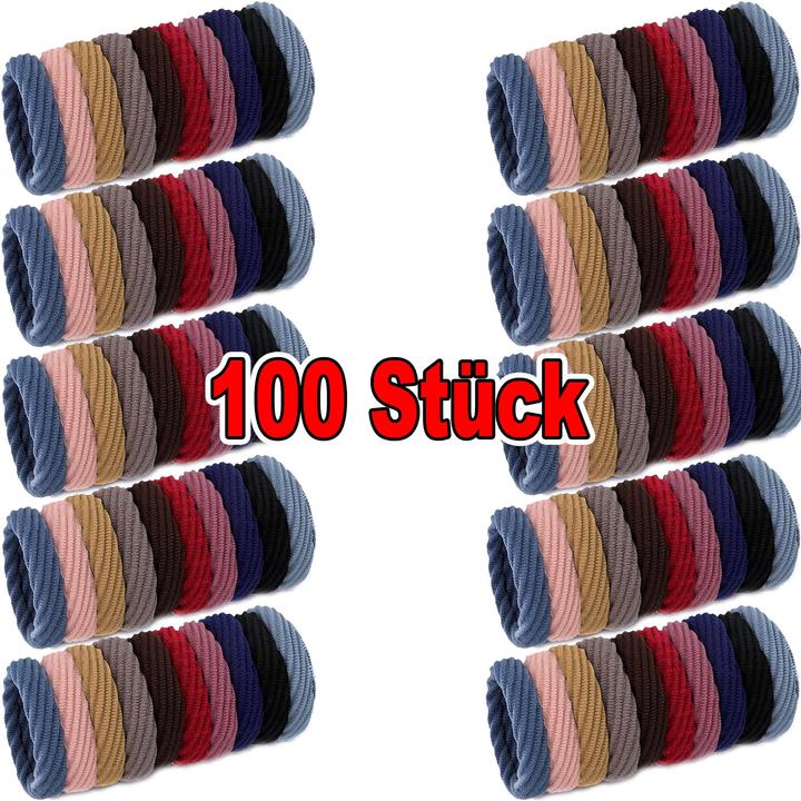 Immagine prodotto ASMI 100 pezzi di fascette elastiche per capelli (Elastico per capelli)