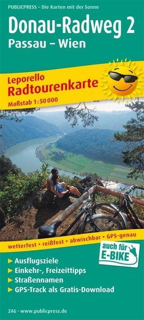 Produktbild Donau-Radweg 2, Passau - Wien 1 : 50 000