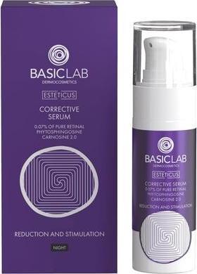 Actual product image BasicLab Esteticus Corrective Serum With Retinal 0.07%. Phytosphingosine And Carnosine 2.0 Reduction (30 ml)