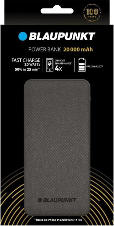 Produktbild Blaupunkt Powerbank 20000 mAh (20000 mAh, 20 W, 20 Wh)