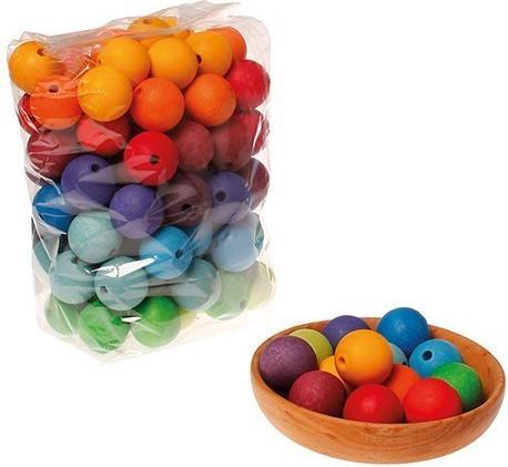 Actual product image Grimm's 96 Large wooden beads