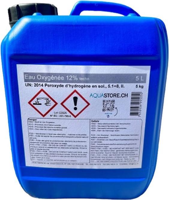 Actual product image Aquastore Aktivsauerstoff 12 % 5 l – Schockbehandlung für Schwimmbäder (5000 ml)