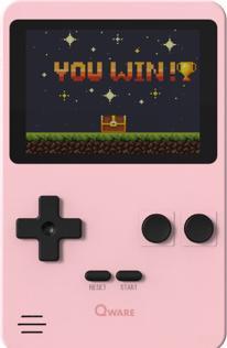 Actual product image Qware Arcade 240 In 1 Mini Game Retro Pink
