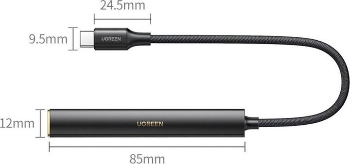 Produktbild Ugreen Adapter Audio typ-C male to jack 3.5mm DAC Amplifier CM545