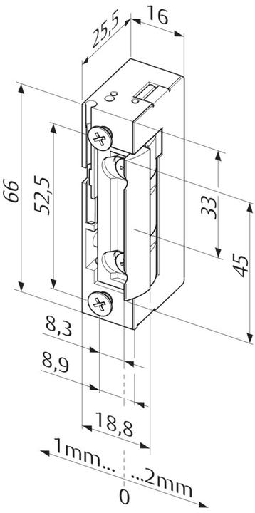 Image du produit effeff Gâche électrique 138 FaFix avec loquet à rayon (Intérieur)