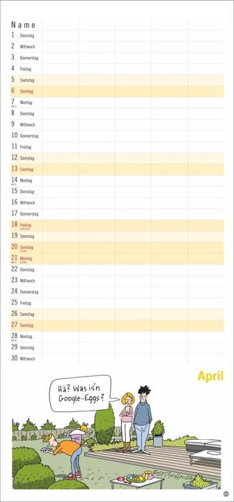 Actual product image Heye Family planner (21 x 45 cm, Hardcover, German)