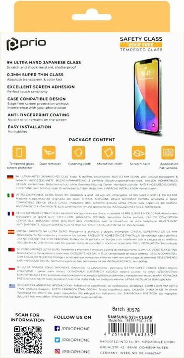Image du produit prio Film blindé pour Samsung S23+ clair (1 pièce(s), Samsung Galaxy S21)