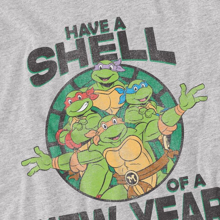 Actual product image Teenage Mutant NT Mens Shell Of A New Year T-Shirt (4XL)