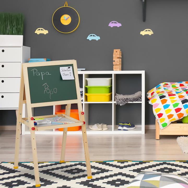 Actual product image Relaxdays Standing Chalk- and Whiteboard for Kids