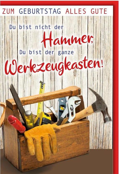Produktbild Braun + Company Geburtstagskarte Handwerker 11.5 x 17 cm (1 Stk.)