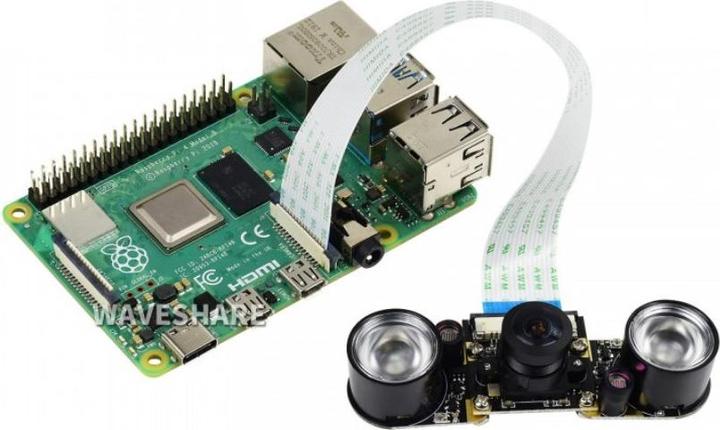 Produktbild WaveShare Raspberry Pi Fisheye Kamera (H) mit Infrarot Nachtsicht