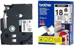 Actual product image Brother TZe-SE4 (1.80 cm, Black, White)