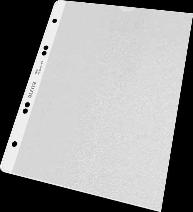 Immagine prodotto Leitz Busta per brochure extra forte, A5, PP, grana, 0,13 mm aperta, a prova di documento, perforazione: (A5, 100 x)