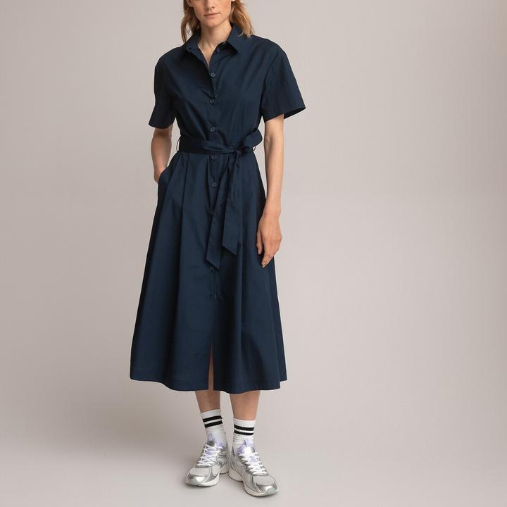 La Redoute Collections Blusenkleid mit Bindegürtel (38)