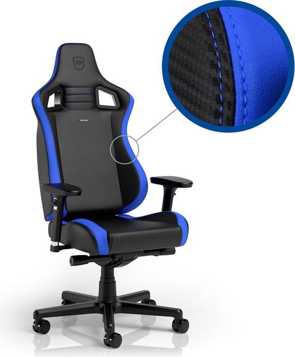 Produktbild noblechairs EPIC Compact Gaming Stuhl - schwarz/carbon/blau