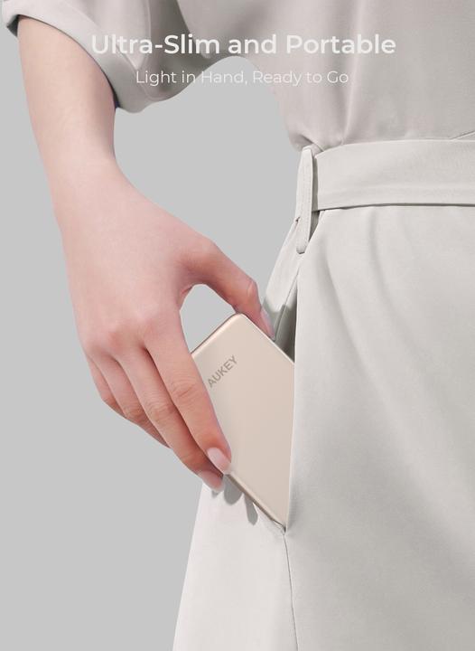 Immagine prodotto Aukey MAG FUSION SLIM - Powerbank (5000 mAh, 18 W, 18 Wh)