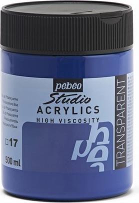 Image du produit Pebeo Acrylique fine Studio Acrylics (Bleu de phtalocyanine, 500 ml)