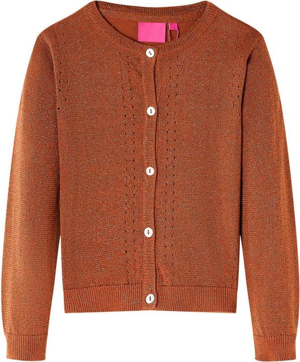 Actual product image VidaXL Children's cardigan cognac 128,Material: 97 % cotton. 3 (128)