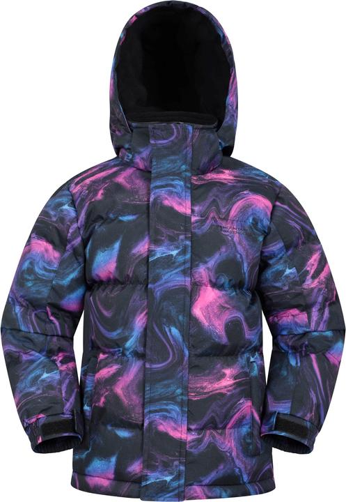 Actual product image Mountain Warehouse Childrens/Kids Snow II Printed Water Resistant Padded Jacket (146, 152)