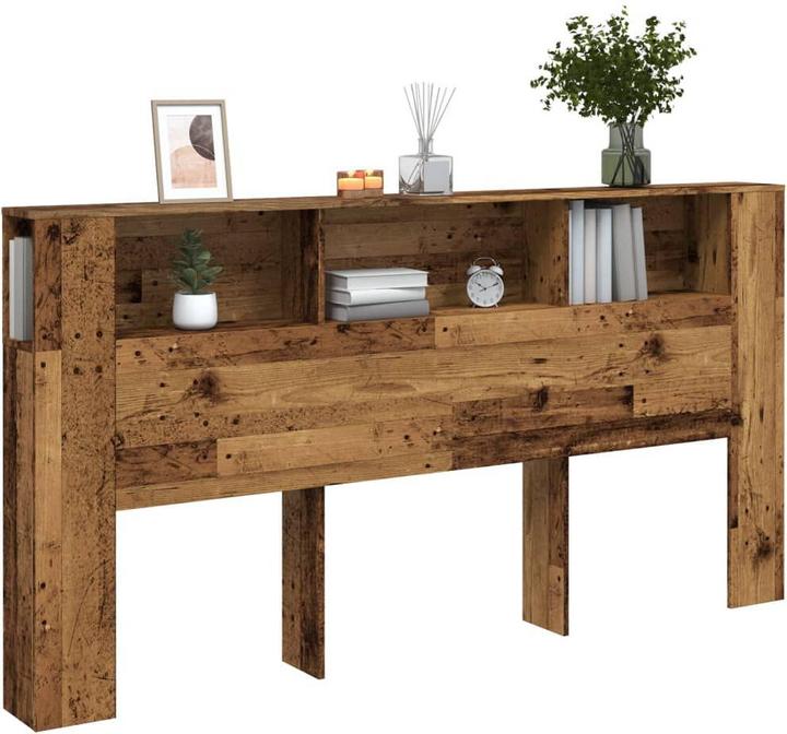Actual product image VidaXL Bed headboard with shelves look