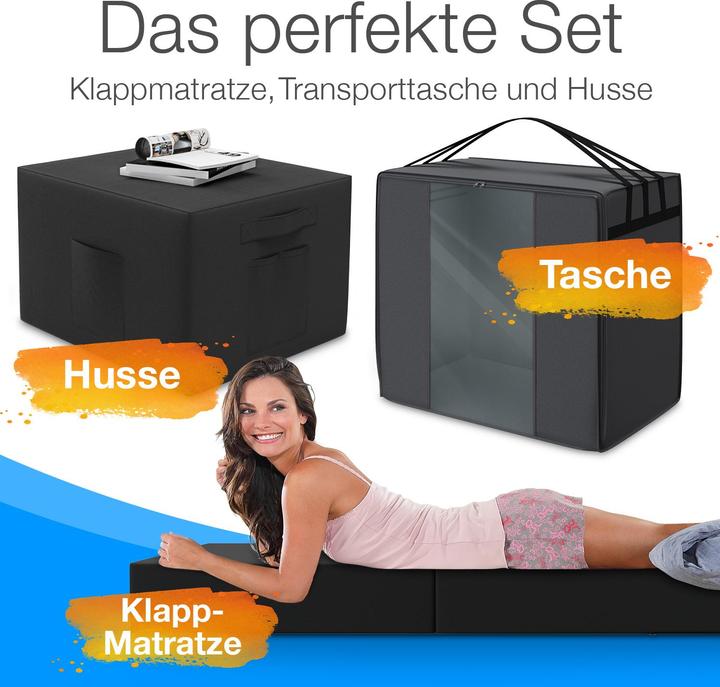 Produktbild Bestschlaf Klappmatratze inkl. Husse & Transporttasche (90 x 200 cm, Schaumstoffkern)