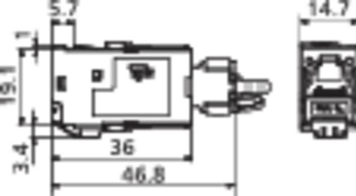 Produktbild Metz Connect EDAT Modul CAT 6A (Netzwerk Zubehör)