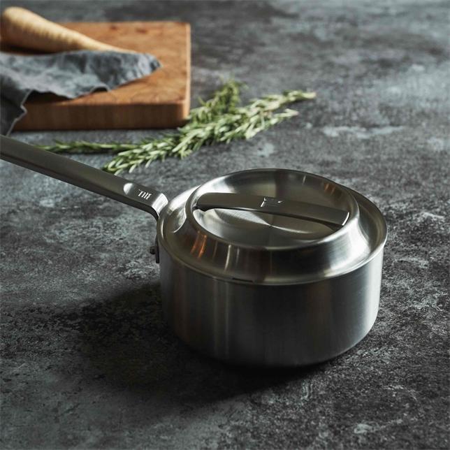 Actual product image Fiskars Pot North Steel Casserole 1.8L (Frying pan, Stainless steel, Aluminium)