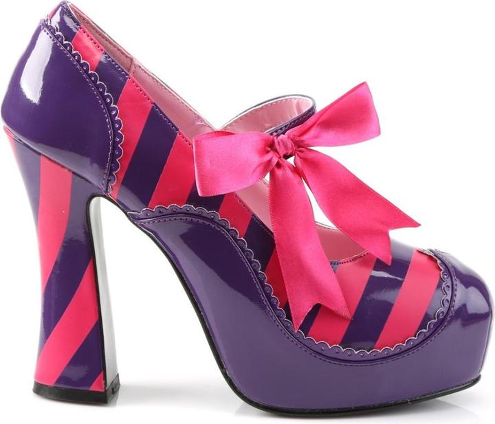 Produktbild Pleaser Plateau Schuhe mit Schleifen pink-lila (12)