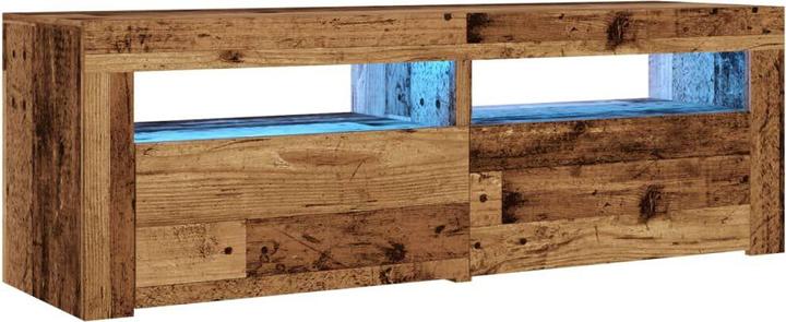 Produktbild VidaXL TV Schrank Lowboard Fernsehschrank Fernsehtisch mit LED Altholz-Optik (120 x 35 x 40 cm)