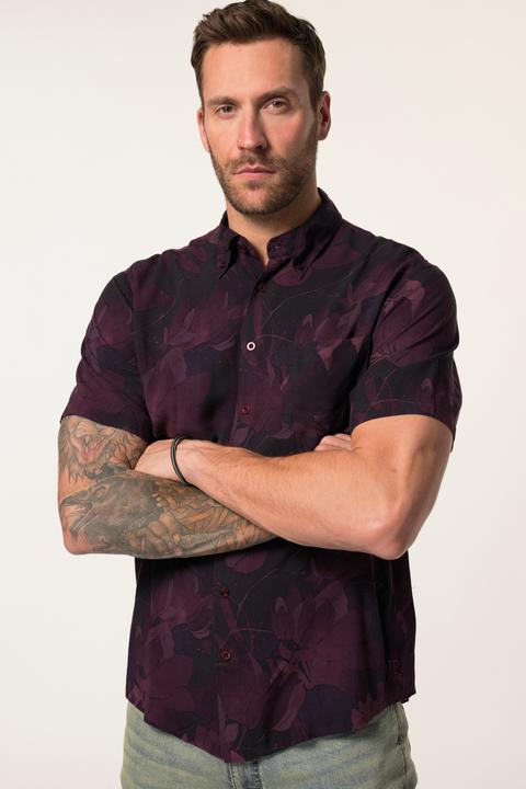 Produktbild JP1880 JP 1880 Hemd, Halbarm, Alloverprint, Buttondown-Kragen, Modern Fit (XL)