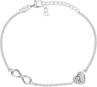 Brilio Silver - Stylish silver bracelet with decorations BRC33W