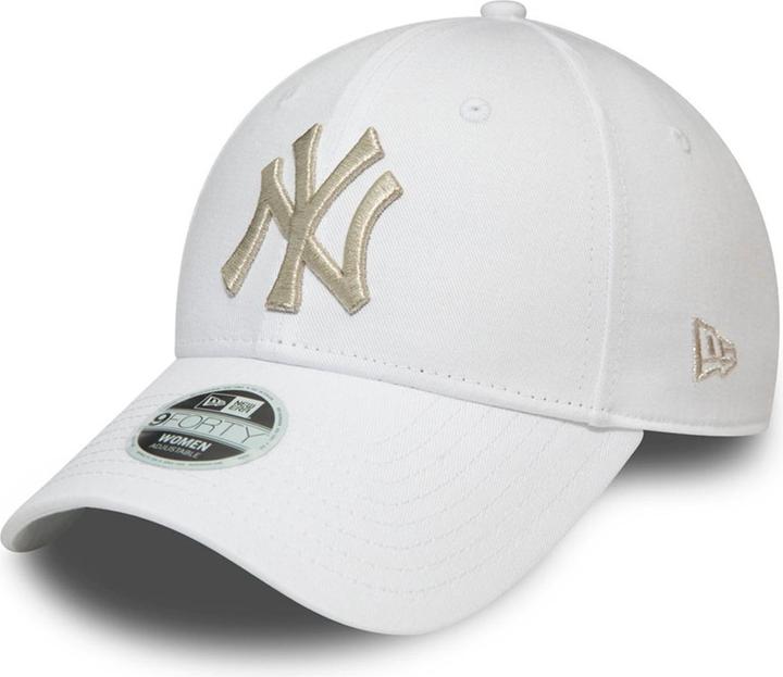 Actual product image New Era 9Forty Ladies Cap - Metallic New York Yankees White