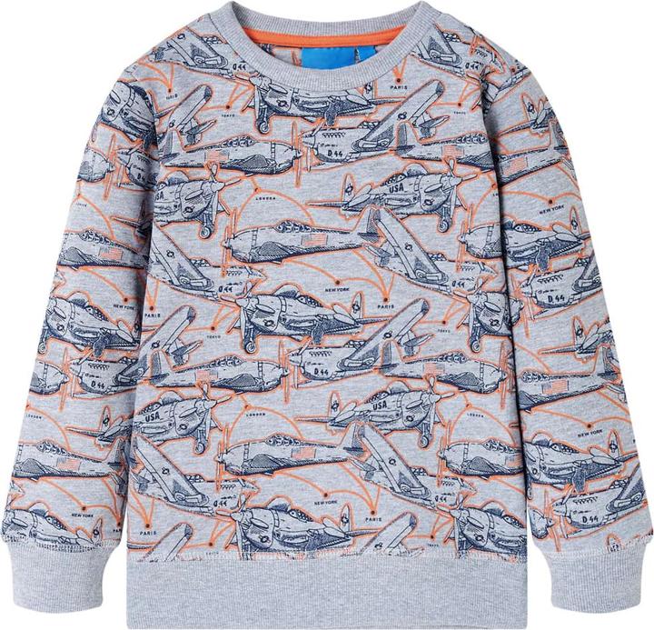 Immagine prodotto VidaXL Felpa da bambino grigio melange 104,Materiale: 85% cotone (104)