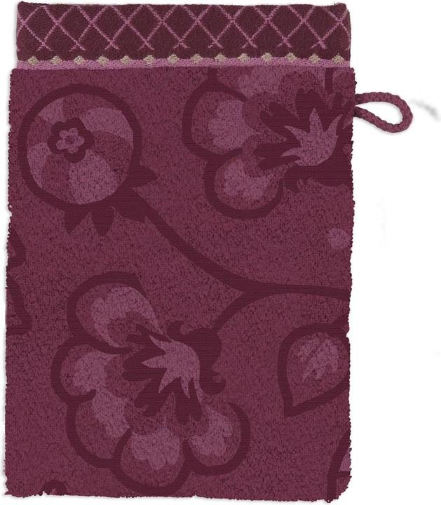 Produktbild PIP Studio Jasmin Jaquard Waschhandschuh dark pink 16x22cm (1 Stück)