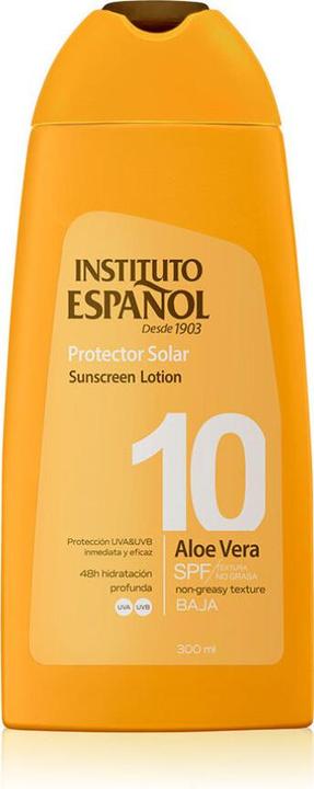 Actual product image Instituto Español Sol. Proteccion Solar Aloe Vera Spf10 Locion 300 ml (Suntan cream, Up to SPF 10, 300 ml)