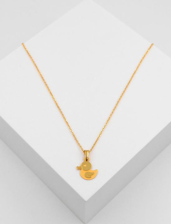 Immagine prodotto Muau Ciondolo anatra oro giallo 750, 18x11 mm (Oro 750/18 K)